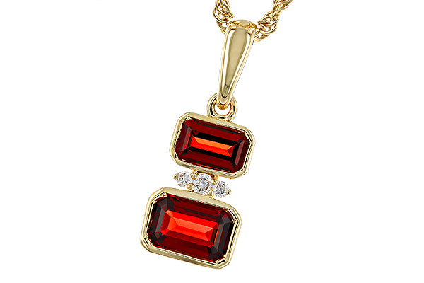 D320-74784: NECK .98 TW GARNET 1.01 TGW