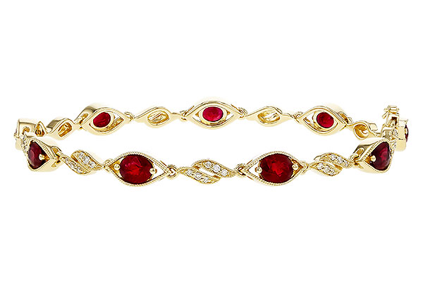 D320-74811: BRACELET 3.68 RUBY 3.92 TGW (7")