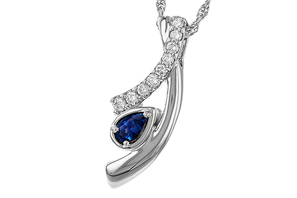 D320-78366: NECKLACE .23 SAPP .40 TGW (5x3 SAPP)