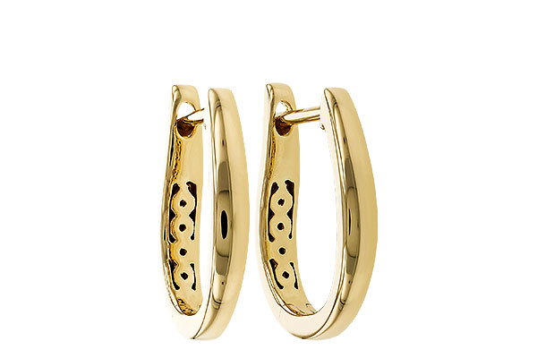D320-78429: GOLD EARRINGS (15MM)