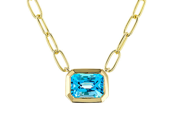 D320-78438: NECKLACE 1.20 SWISS BLUE TOPAZ (18")