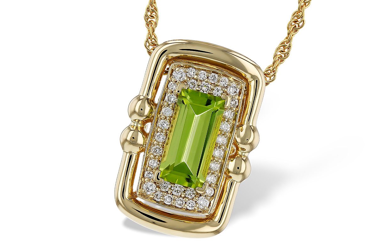 D320-81120: NECKLACE .72 PERIDOT .84 TGW (8x4MM PER)