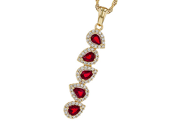 D320-81175: NECKLACE .90 TW RUBY 1.14 TGW