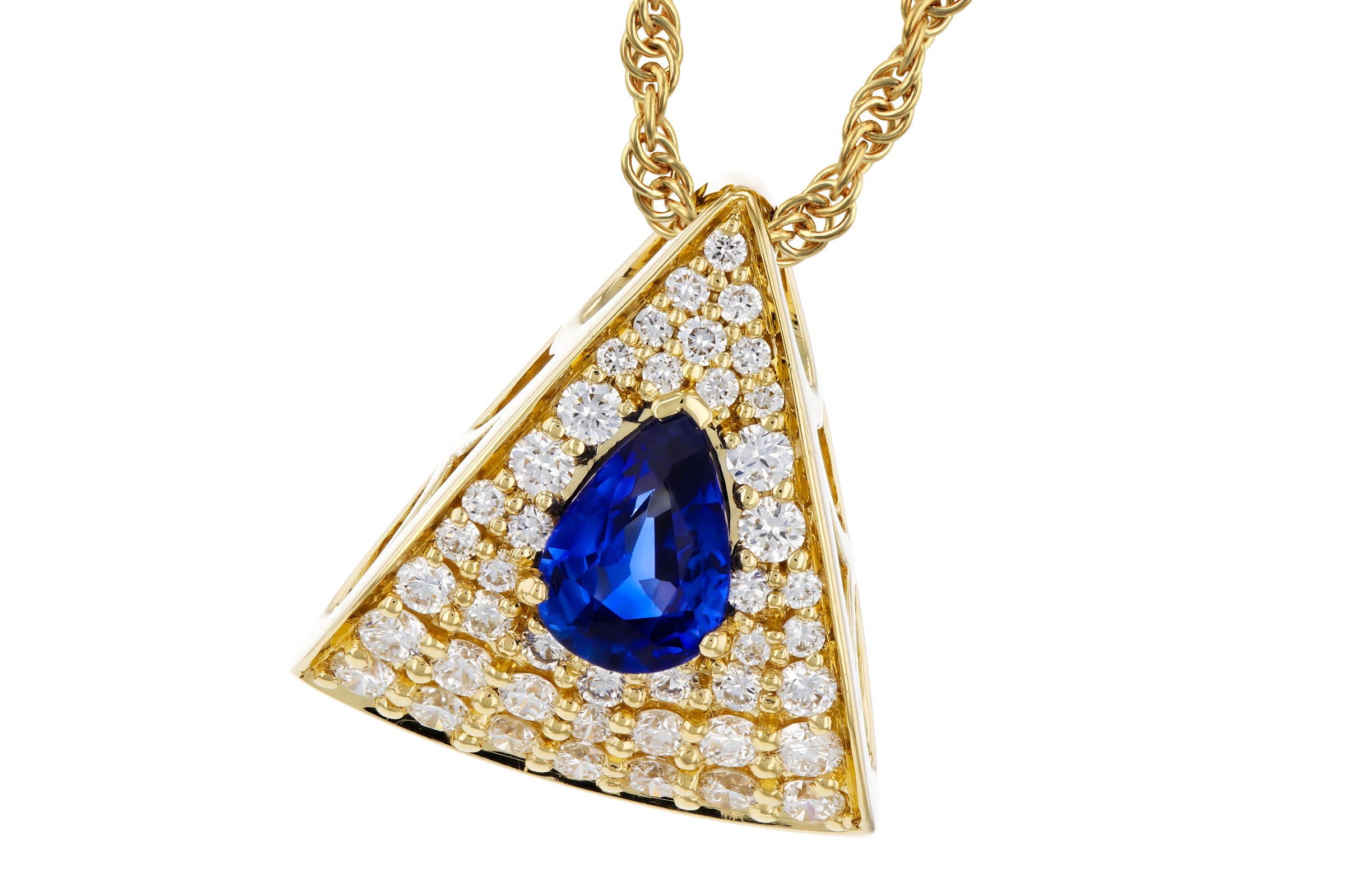 D321-65711: NECKLACE .51 SAPPHIRE .85 TGW (6x4MM SA)
