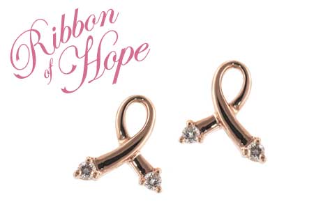 E046-26593: PINK GOLD EARRINGS .07 TW