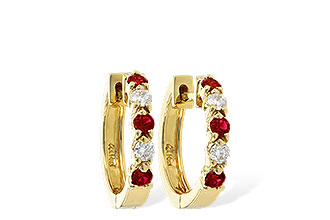 E047-12020: EARRINGS .33 RUBY .52 TGW