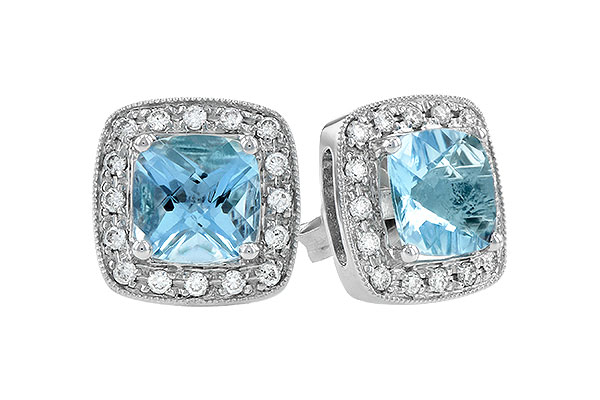 E141-68447: EARRINGS 1.55 AQUA 1.75 TGW
