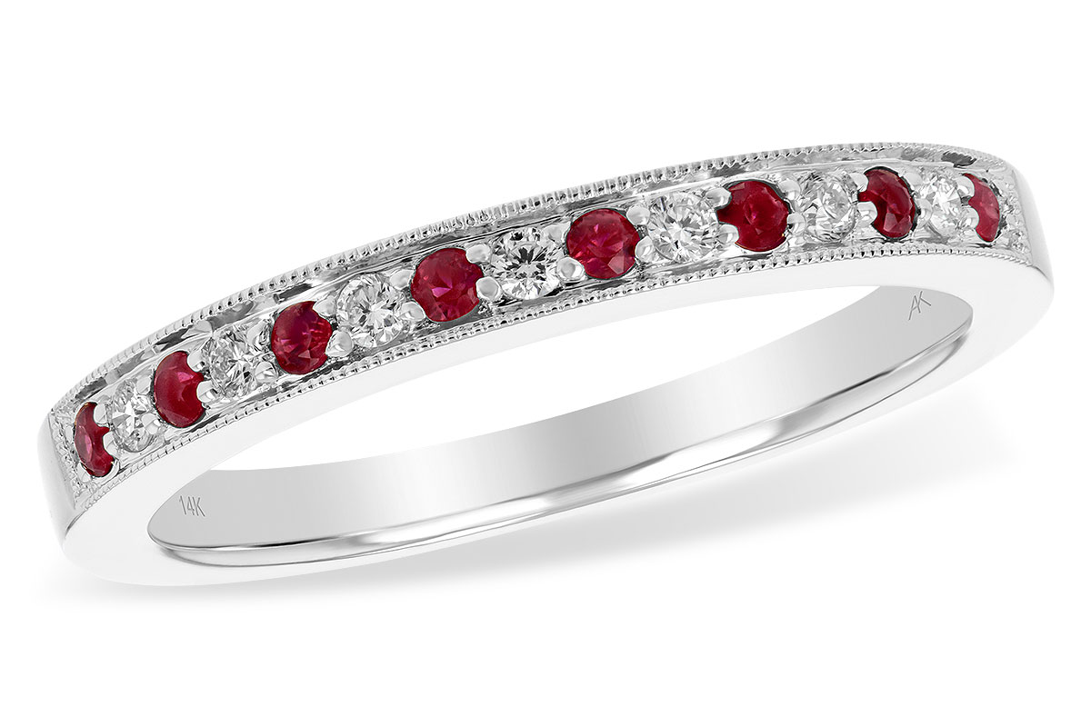 E229-87475: LDS WED RG .12 RUBY .21 TGW
