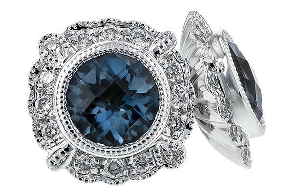 E235-29293: EARR 1.03 BLUE TOPAZ 1.17 TGW
