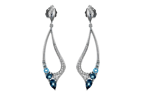 E235-33829: EARR .98 BLUE TOPAZ 1.25 TGW