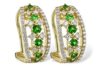 E236-18411: EARR .46 GREEN GARNET .86 TGW