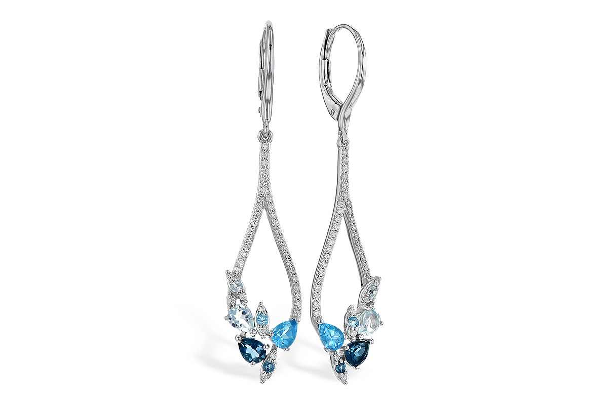 E318-94784: EARR 1.08 BLUE TOPAZ 1.35 TGW