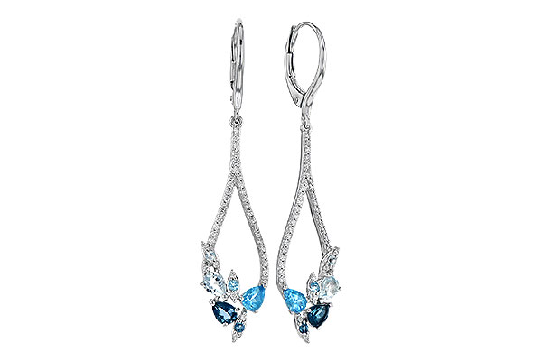 E318-94784: EARR 1.08 BLUE TOPAZ 1.35 TGW