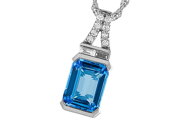 E319-88393: NECK 2.64 LONDON BLUE TOPAZ 2.80 TGW (9x7MM BT)