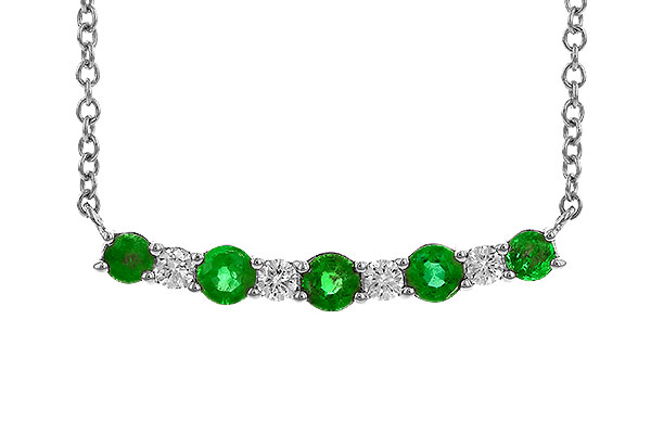 E319-89311: NECK .43 TW EMERALD .55 TGW