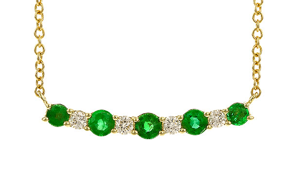 E319-89311: NECK .43 TW EMERALD .55 TGW