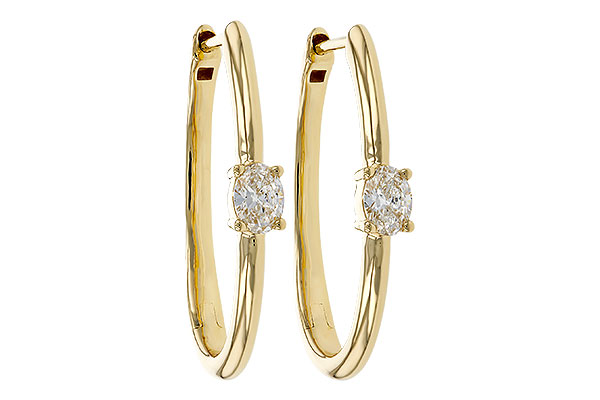 E320-76556: EARRINGS .47 TW OVAL DIAMONDS