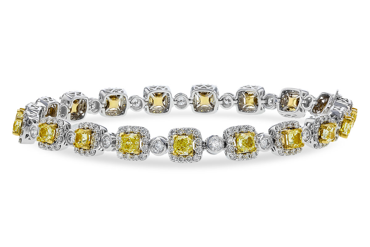 E320-76593: BRACELET 4.37 FANCY YELLOW DIAS 7.12 TW (7")
