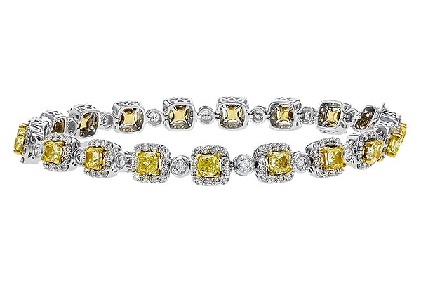 E320-76593: BRACELET 4.37 FANCY YELLOW DIAS 7.12 TW (7")