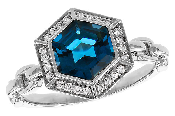 E320-78402: LDS RG 2.03 LONDON BLUE TOPAZ 2.14 TGW (7.5MM LBT)