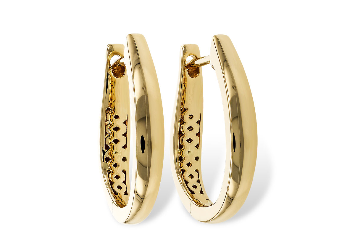 E320-78438: GOLD EARRINGS (17MM)
