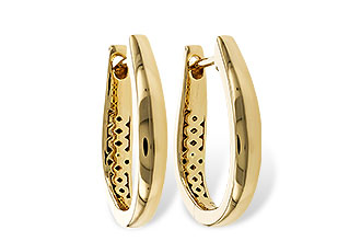 E320-78438: GOLD EARRINGS (17MM)