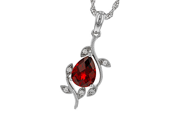 E320-79293: NECKLACE 1.34 GARNET 1.39 TGW (8X6MM GAR)