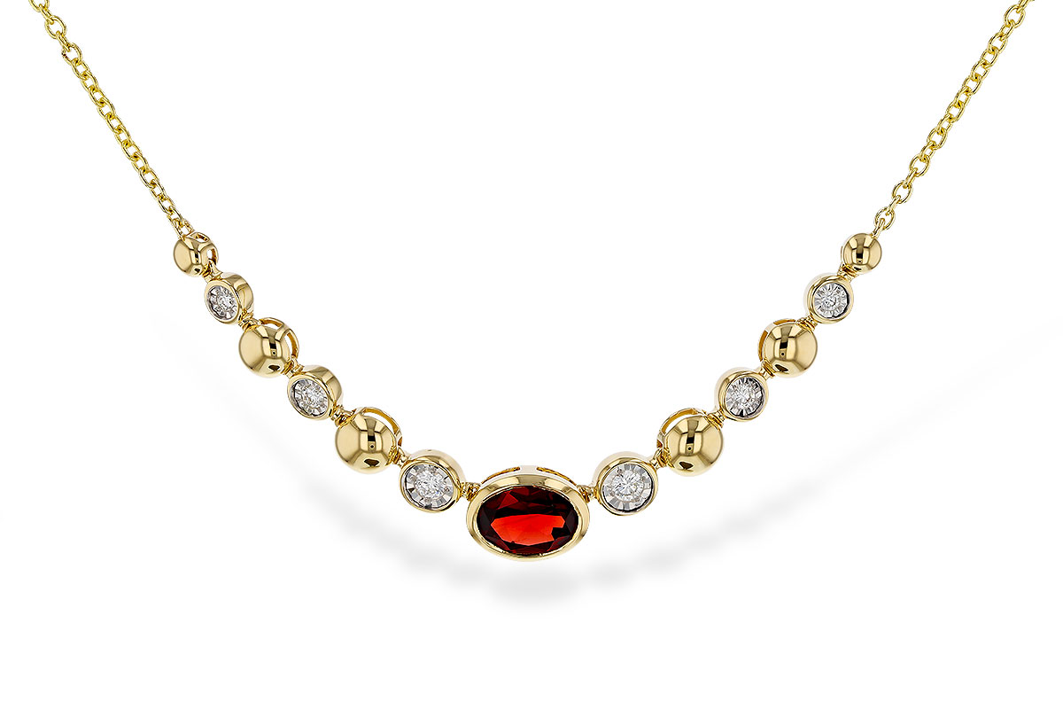 E320-80211: NECKLACE .88 GARNET 1.00 TGW (17")