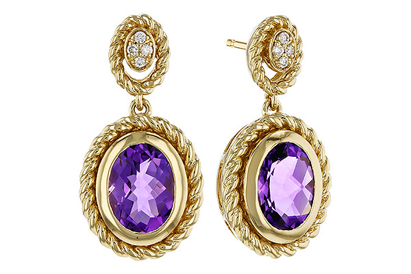 E320-81120: EARRINGS 1.98 AMETHYST 2.02 TGW (8x6MM AMY)