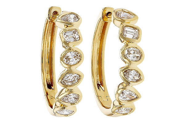 E321-63820: EARRINGS 1.10 TW FANCY CUT DIAS