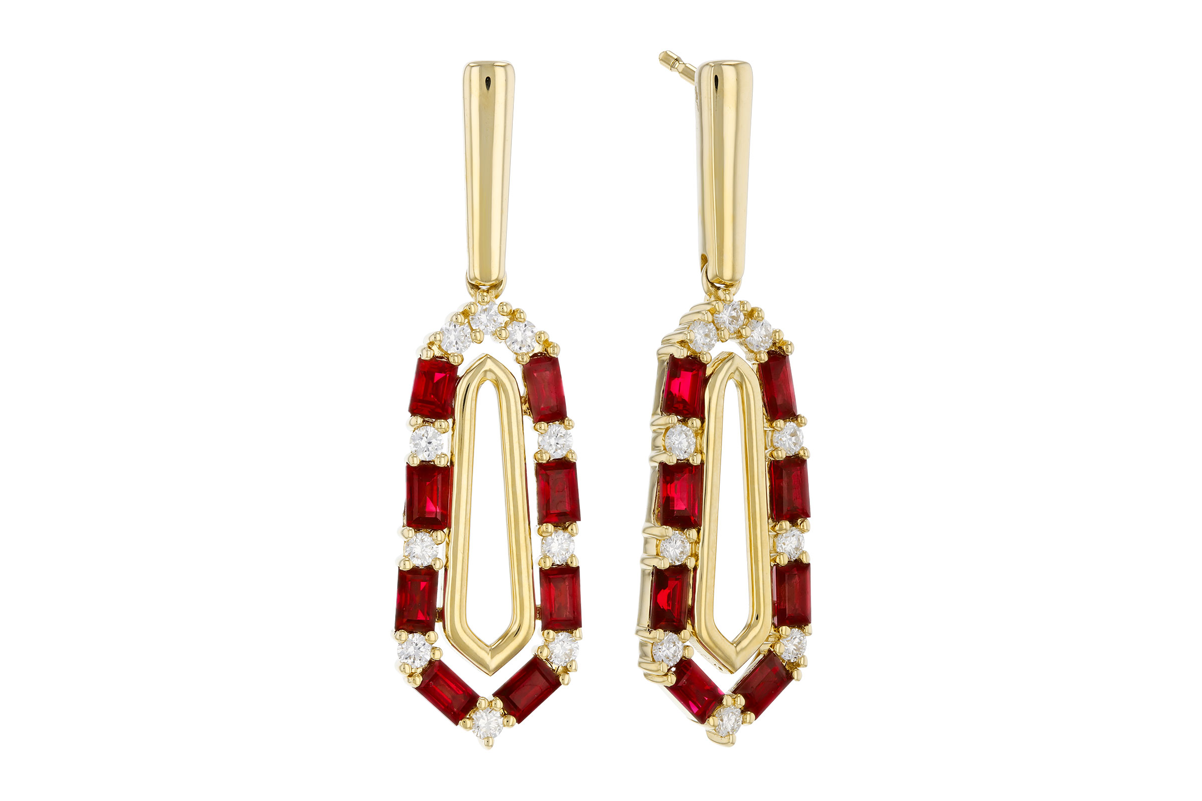 E321-66593: EARR .98 TW RUBY 1.26 TGW