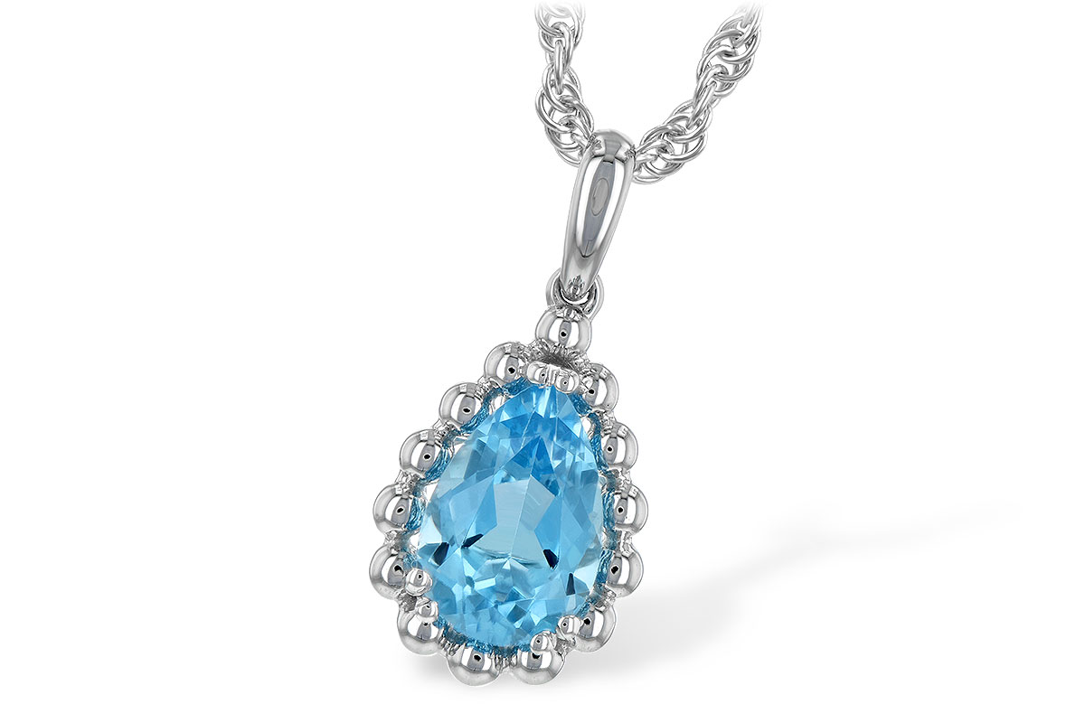 F235-31165: NECKLACE 1.55 CT BLUE TOPAZ