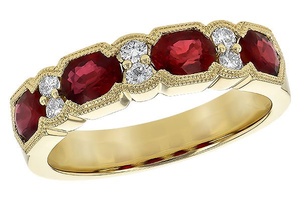 F236-20247: LDS WED RG 1.66 RUBY 1.84 TGW (5x4MM RUBY)