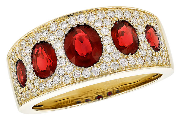 F318-94747: LDS WED RG 1.60 TW RUBY 2.00 TGW