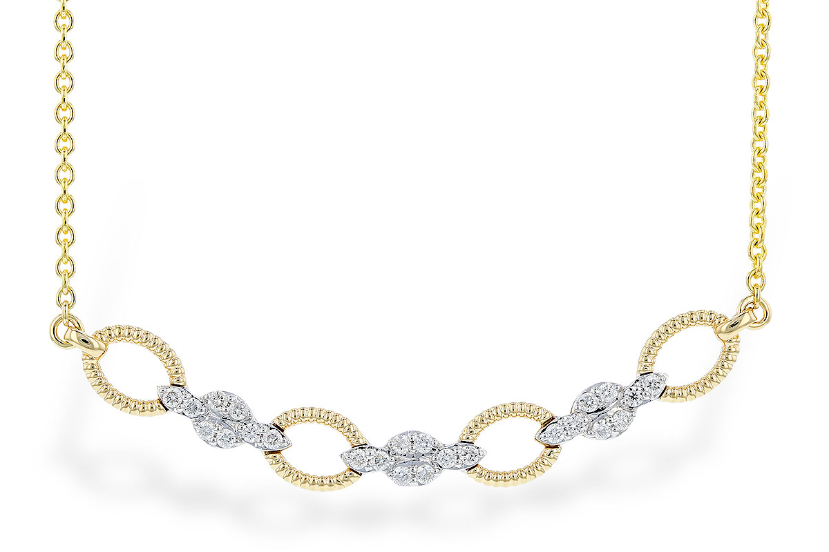 F319-84747: NECKLACE .25 TW (18")