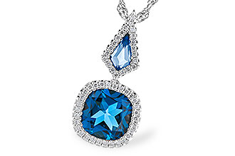 F319-85647: NECK 2.24 TW LONDON BLUE TOPAZ 2.40 TGW