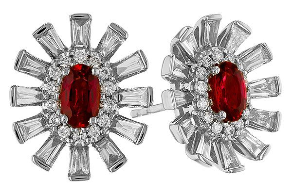 F319-89293: EARR .58 TW RUBY 1.30 TGW (5x3MM RUBY)
