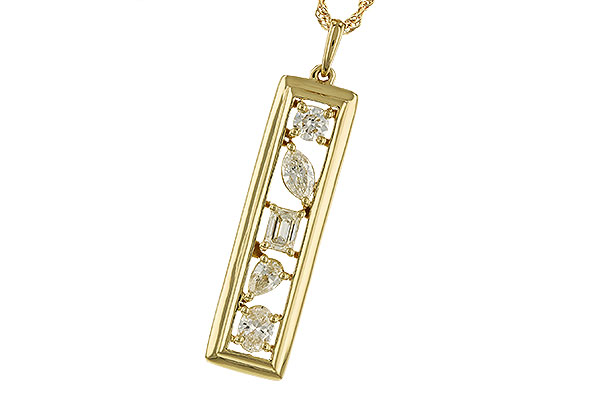 F319-90202: NECKLACE .85 TW FANCY CUT DIAMONDS