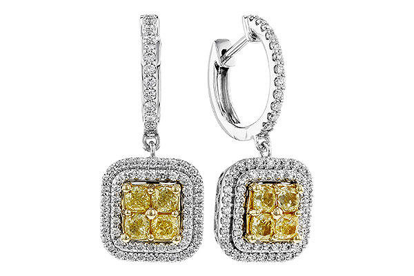 F320-75684: EARR 1.04 FANCY YELLOW DIAMONDS 1.62 TW