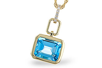 F320-76629: NECKLACE 3.26 BLUE TOPAZ 3.30 TGW (10x8MM BT)