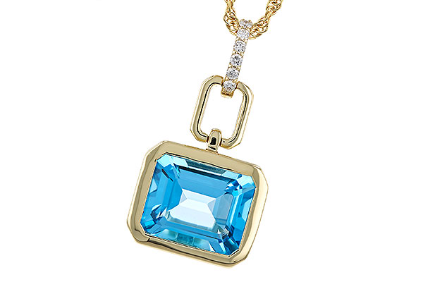 F320-76629: NECKLACE 3.26 BLUE TOPAZ 3.30 TGW (10x8MM BT)