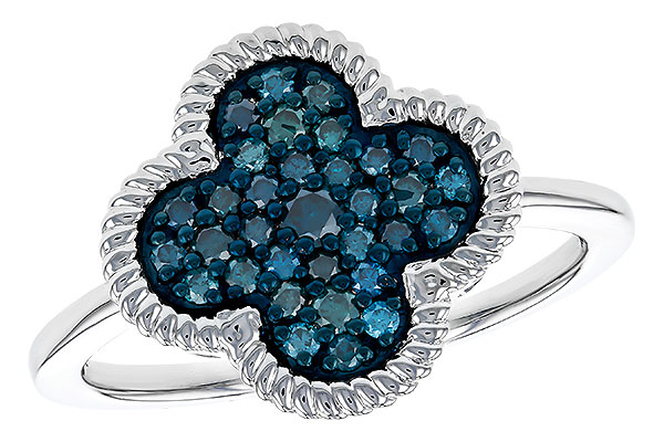 F320-77529: LDS DIA RG .33 TW BLUE DIAMONDS