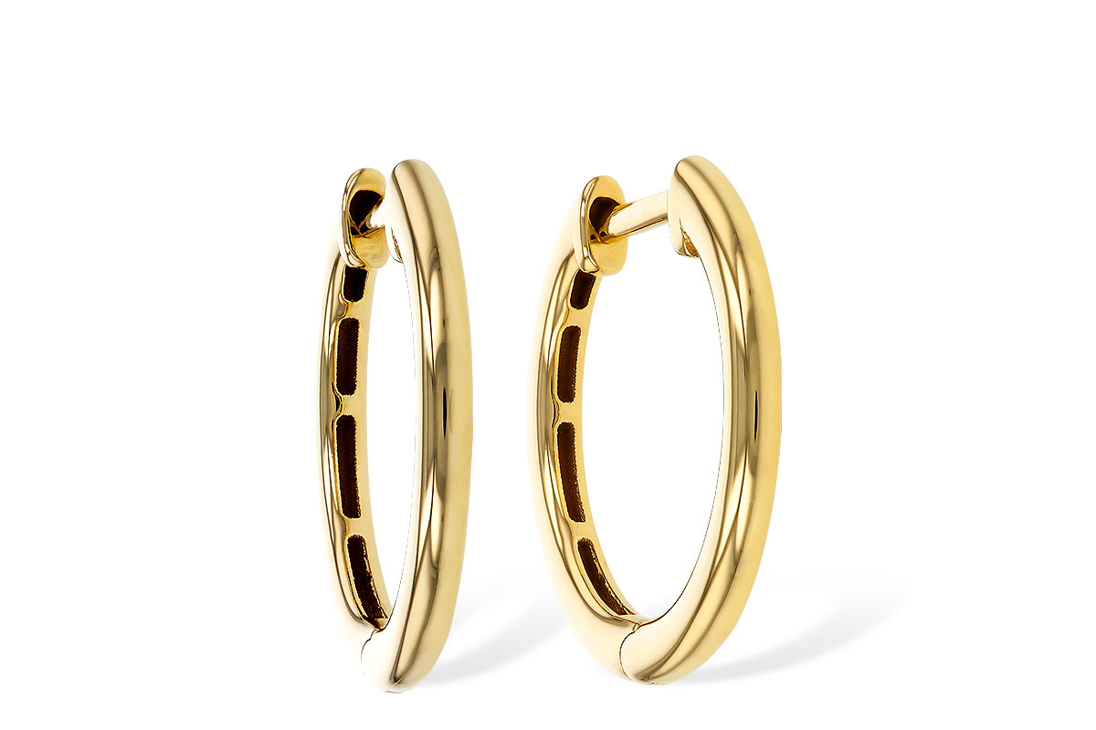 F320-80193: GOLD EARRINGS (16MM)