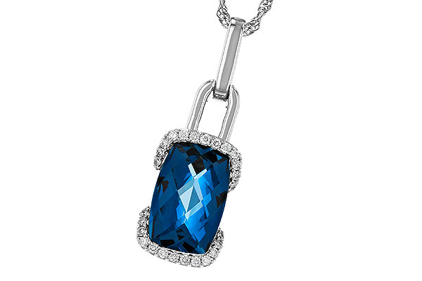 F320-81120: NECK 3.75 LONDON BLUE TOPAZ 3.90 TGW (12x8MM LBT)