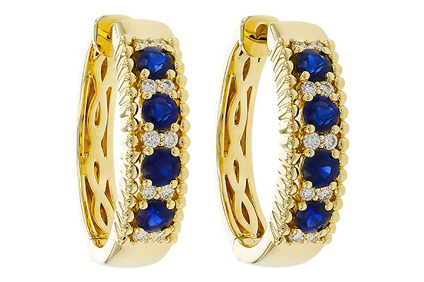 F320-81156: EARRINGS .56 TW SAPP .68 TGW