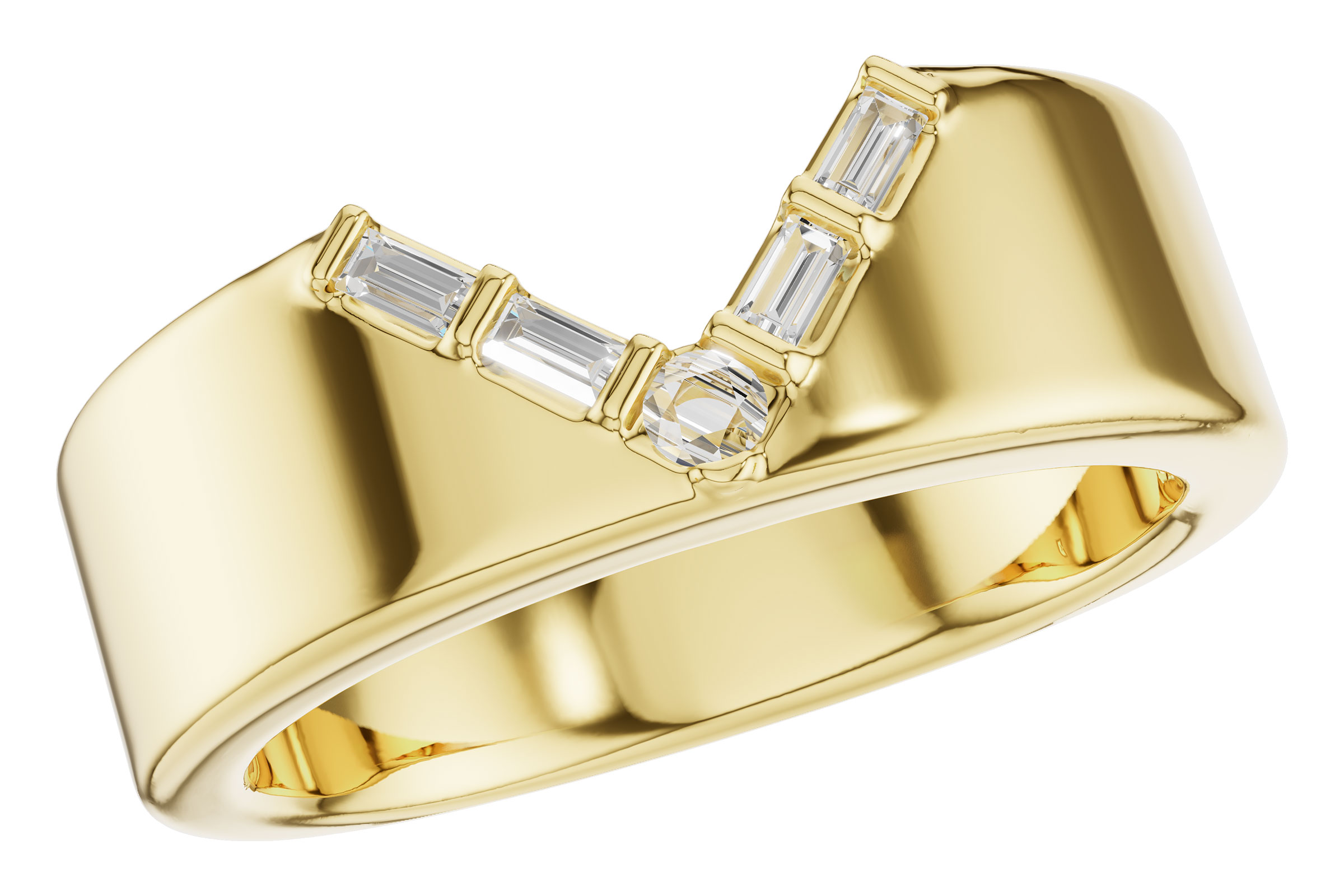 F321-64756: LDS DIA WED RG .07 BAGUETTE .11 TW