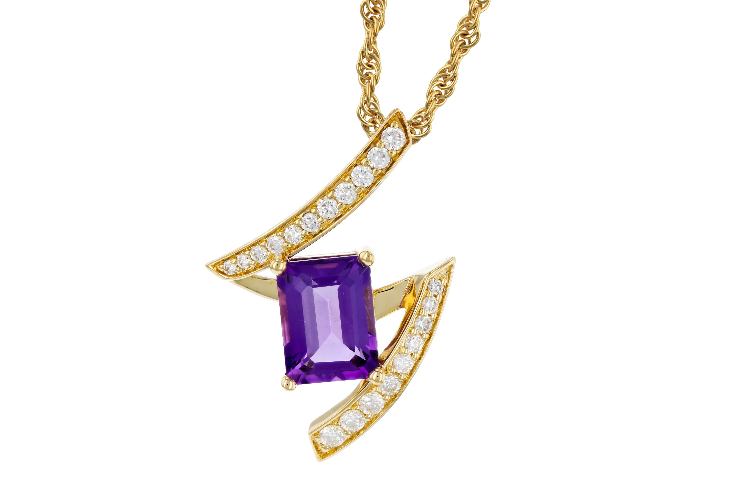 F321-66602: NECKLACE 1.36 AMETHYST 1.56 TGW (8x6MM AMY)