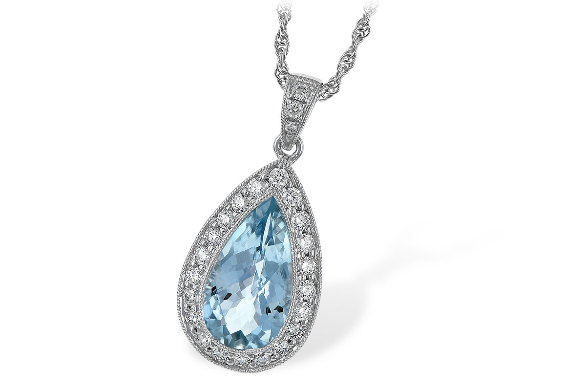 G051-72074: NECKLACE 2.20 AQUA 2.55 TGW