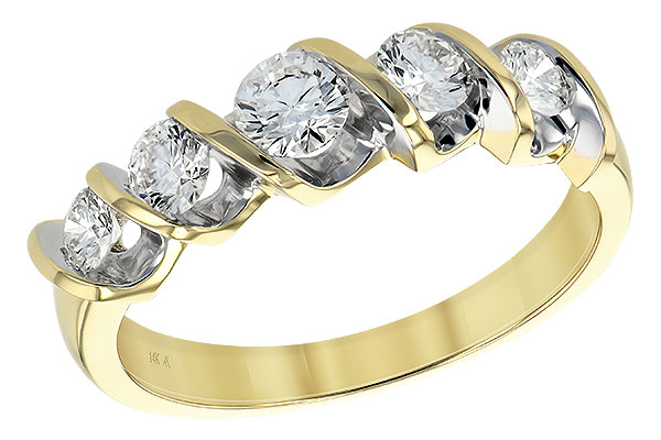 G138-97456: LDS DIA WED RING .75 TW