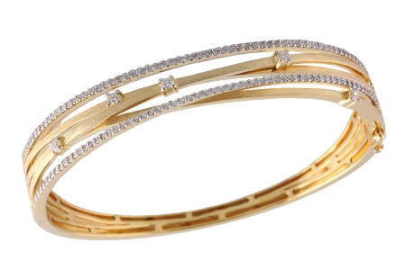 G231-63856: BANGLE BRACELET .91 TW
